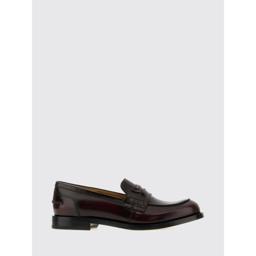 Fendi Men Fendi Ateneo Brushed Calfskin Leather Penny Loafers With Round Toe